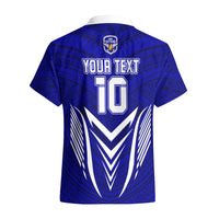 Custom Kimbe Cutters Rugby Hawaiian Shirt Papua New Guinea Polynesian Tattoo Blue Version LT03 - Polynesian Pride