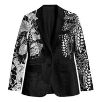 Japanese Irezumi and Hawaiian Polynesian Art Tattoo Blazer Black Color - Polynesian Pride
