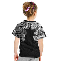 Japanese Irezumi and Hawaiian Polynesian Art Tattoo Kid T Shirt Black Color - Polynesian Pride