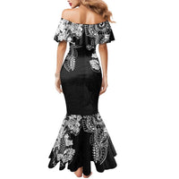 Japanese Irezumi and Hawaiian Polynesian Art Tattoo Mermaid Dress Black Color - Polynesian Pride