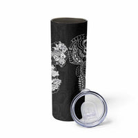Japanese Irezumi and Hawaiian Polynesian Art Tattoo Skinny Tumbler Black Color - Polynesian Pride