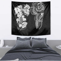 Japanese Irezumi and Hawaiian Polynesian Art Tattoo Tapestry Black Color - Polynesian Pride