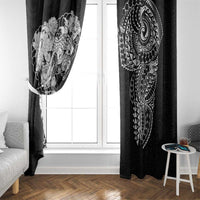 Japanese Irezumi and Hawaiian Polynesian Art Tattoo Window Curtain Black Color - Polynesian Pride