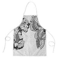 Japanese Irezumi and Hawaiian Polynesian Art Tattoo Apron White Color - Polynesian Pride