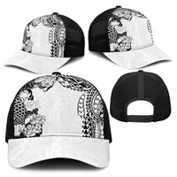 Japanese Irezumi and Hawaiian Polynesian Art Tattoo Baseball Net Cap White Color - Polynesian Pride