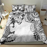 Japanese Irezumi and Hawaiian Polynesian Art Tattoo Bedding Set White Color - Polynesian Pride