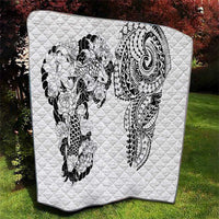 Japanese Irezumi and Hawaiian Polynesian Art Tattoo Quilt White Color LT03 - Polynesian Pride