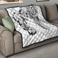 Japanese Irezumi and Hawaiian Polynesian Art Tattoo Quilt White Color LT03 - Polynesian Pride