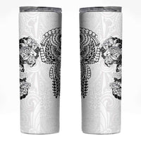 Japanese Irezumi and Hawaiian Polynesian Art Tattoo Skinny Tumbler White Color - Polynesian Pride