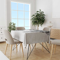 Japanese Irezumi and Hawaiian Polynesian Art Tattoo Tablecloth White Color - Polynesian Pride