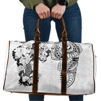 Japanese Irezumi and Hawaiian Polynesian Art Tattoo Travel Bag White Color - Polynesian Pride