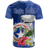 Northern Mariana Islands Hafa Adai Latte Stone T Shirt Blue Color LT03 - Polynesian Pride