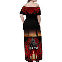 Custom New Zealand and Australia ANZAC Day Family Matching Off Shoulder Maxi Dress and Hawaiian Shirt Gallipoli and Canlelight Lest We Forget LT03 - Polynesian Pride