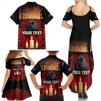 Custom New Zealand and Australia ANZAC Day Family Matching Summer Maxi Dress and Hawaiian Shirt Gallipoli and Canlelight Lest We Forget LT03 - Polynesian Pride