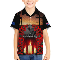 Custom New Zealand and Australia ANZAC Day Hawaiian Shirt Gallipoli and Canlelight Lest We Forget LT03 - Polynesian Pride