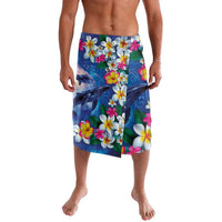 Hawaiian Lei Day Plumeria Humpback Whales Lavalava Polynesian Art Vibrant Starry Nebula Style