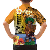 Happy Lei Day Hawaiian Shirt Hula Male Dancer Polynesian Flower Kakau Pattern LT03 - Polynesian Pride