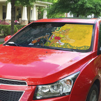 Aotearoa New Zealand And Australia Basketball Custom Auto Sun Shade Maori Tribal Tattoo And Aboriginal Dot Art Heritage LT03 - Polynesian Pride