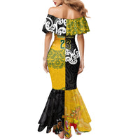 Aotearoa New Zealand And Australia Basketball Custom Mermaid Dress Maori Tribal Tattoo And Aboriginal Dot Art Heritage
