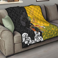 Aotearoa New Zealand And Australia Basketball Custom Quilt Maori Tribal Tattoo And Aboriginal Dot Art Heritage