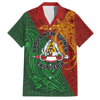 Papua New Guinea East Sepik Province Family Matching Summer Maxi Dress and Hawaiian Shirt Tribal Crocodile Birds of Paradise Melanesian Tattoo