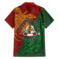 Papua New Guinea East Sepik Province Hawaiian Shirt Tribal Crocodile Birds of Paradise Melanesian Tattoo