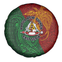 Papua New Guinea East Sepik Province Spare Tire Cover Tribal Crocodile Birds of Paradise Melanesian Tattoo