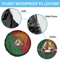 Papua New Guinea East Sepik Province Spare Tire Cover Tribal Crocodile Birds of Paradise Melanesian Tattoo