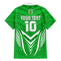 Custom Kimbe Cutters Rugby Family Matching Mermaid Dress and Hawaiian Shirt Papua New Guinea Polynesian Tattoo Green Version LT03 - Polynesian Pride