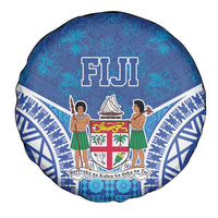 Fiji Day Spare Tire Cover Fijian Masi Tribal Hibiscus Tattoo and Tapa Pattern