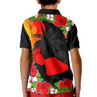 Hawaii Maui Island Kid Polo Shirt Maui Map With Tropical Forest Sunset Vibe LT03 - Polynesian Pride