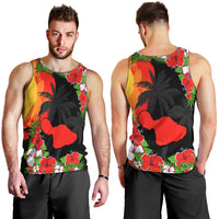 Hawaii Maui Island Men Tank Top Maui Map With Tropical Forest Sunset Vibe LT03 - Polynesian Pride