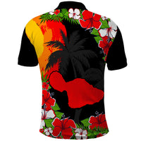 Hawaii Maui Island Polo Shirt Maui Map With Tropical Forest Sunset Vibe LT03 - Polynesian Pride