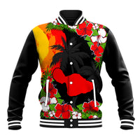 Custom Hawaii Maui Island Baseball Jacket Maui Map With Tropical Forest Sunset Vibe LT03 Unisex Black - Polynesian Pride