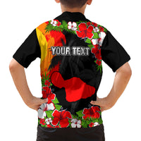 Custom Hawaii Maui Island Family Matching Summer Maxi Dress and Hawaiian Shirt Maui Map With Tropical Forest Sunset Vibe LT03 - Polynesian Pride