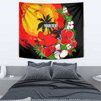 Custom Hawaii Maui Island Tapestry Maui Map With Tropical Forest Sunset Vibe LT03 - Polynesian Pride
