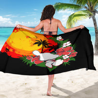 Hawaii Maui Island Sarong Maui Map With Tropical Forest Vintage Style LT03 - Polynesian Pride