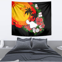 Hawaii Maui Island Tapestry Maui Map With Tropical Forest Vintage Style LT03 - Polynesian Pride