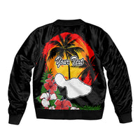 Custom Hawaii Maui Island Bomber Jacket Maui Map With Tropical Forest Vintage Style LT03 - Polynesian Pride