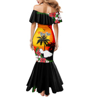 Custom Hawaii Maui Island Mermaid Dress Maui Map With Tropical Forest Vintage Style LT03 - Polynesian Pride