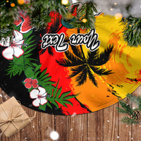 Custom Hawaii Maui Island Tree Skirt Maui Map With Tropical Forest Vintage Style LT03 - Polynesian Pride