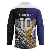 Custom Rugby Niue and Aotearoa Hockey Jersey Hiapo with Maori Moko Tribal Heritage Tattoos LT03 - Polynesian Pride