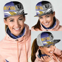 Niue and Aotearoa Rugby Mesh Trucker Cap Hiapo with Maori Moko Tribal Heritage Tattoos - Polynesian Pride
