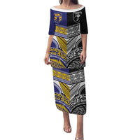 Custom Rugby Niue and Aotearoa Puletasi Hiapo with Maori Moko Tribal Heritage Tattoos - Polynesian Pride