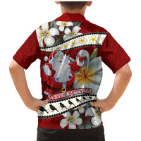 Tahiti Christmas Family Matching Mermaid Dress and Hawaiian Shirt Tiare Flowers and Pomarea Nigra with Polynesian Pattern LT03 - Polynesian Pride