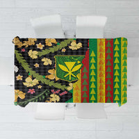 Hawaiian Tropical Plants Lei Tablecloth Kanaka Maoli Tribal with Palaka Motifs LT03 Multicolor - Polynesian Pride