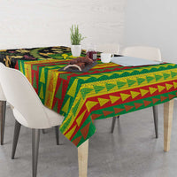 Hawaiian Tropical Plants Lei Tablecloth Kanaka Maoli Tribal with Palaka Motifs LT03 - Polynesian Pride