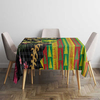 Hawaiian Tropical Plants Lei Tablecloth Kanaka Maoli Tribal with Palaka Motifs LT03 - Polynesian Pride