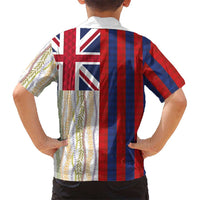 Hawaiian Tropical Plants Lei Family Matching Summer Maxi Dress and Hawaiian Shirt National Flag Style LT03 - Polynesian Pride