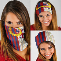 Hawaiian Tropical Plants Lei Neck Gaiter National Flag Style - Polynesian Pride
